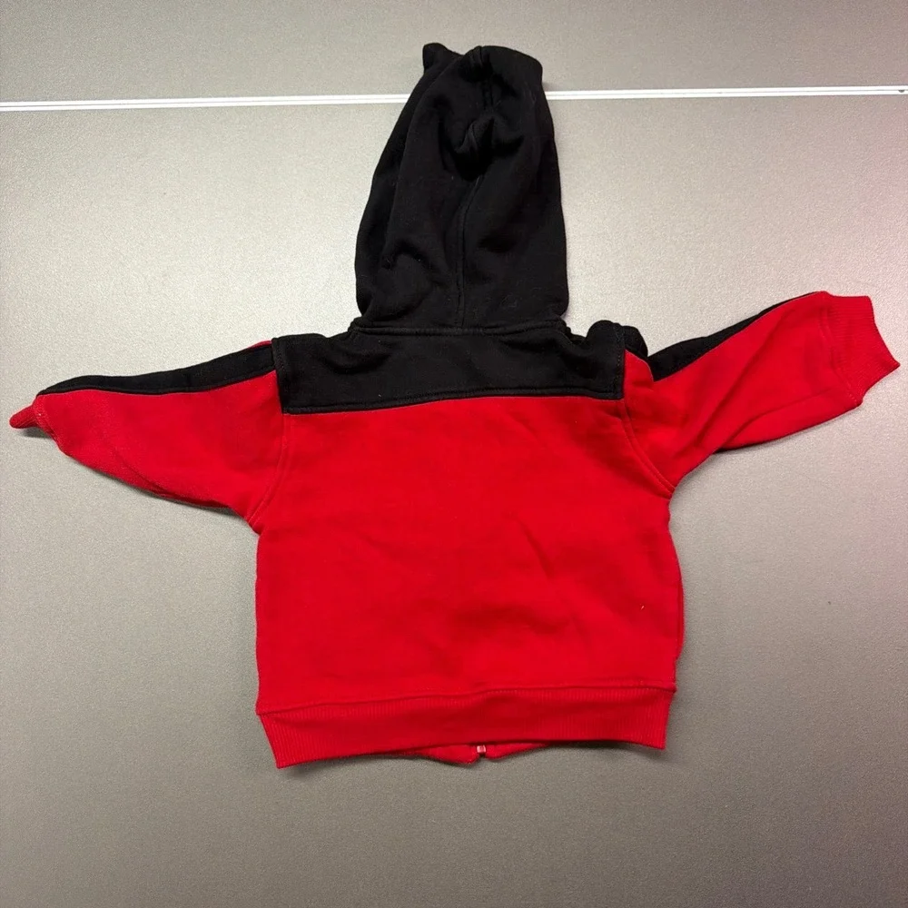 Disney Baby Mickey Mouse Zip Up Hoodie Red Black Infants 18M DIB803 Sweatshirt